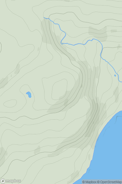 Thumbnail image for Barr Mor [Oban to Loch Fyne] [NR980972] showing contour plot for surrounding peak